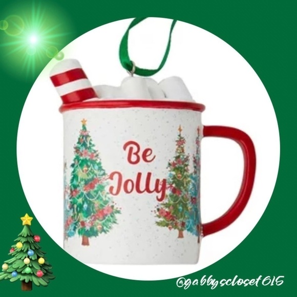 💋 New Pioneer Woman (1) Christmas Mug Ornament “Be Jolly” - Picture 1 of 6